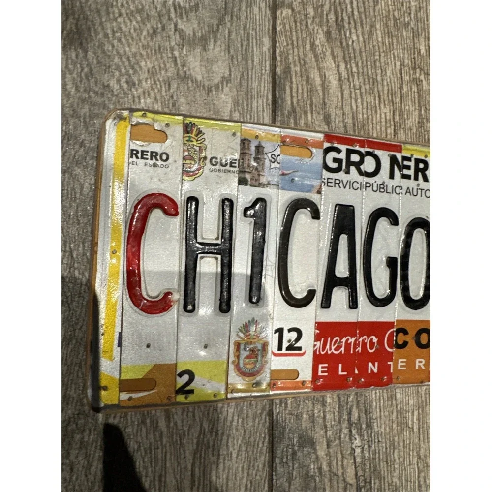Chicago Cubs License Plate Art Sign – Handmade MLB Baseball Man Cave Decor